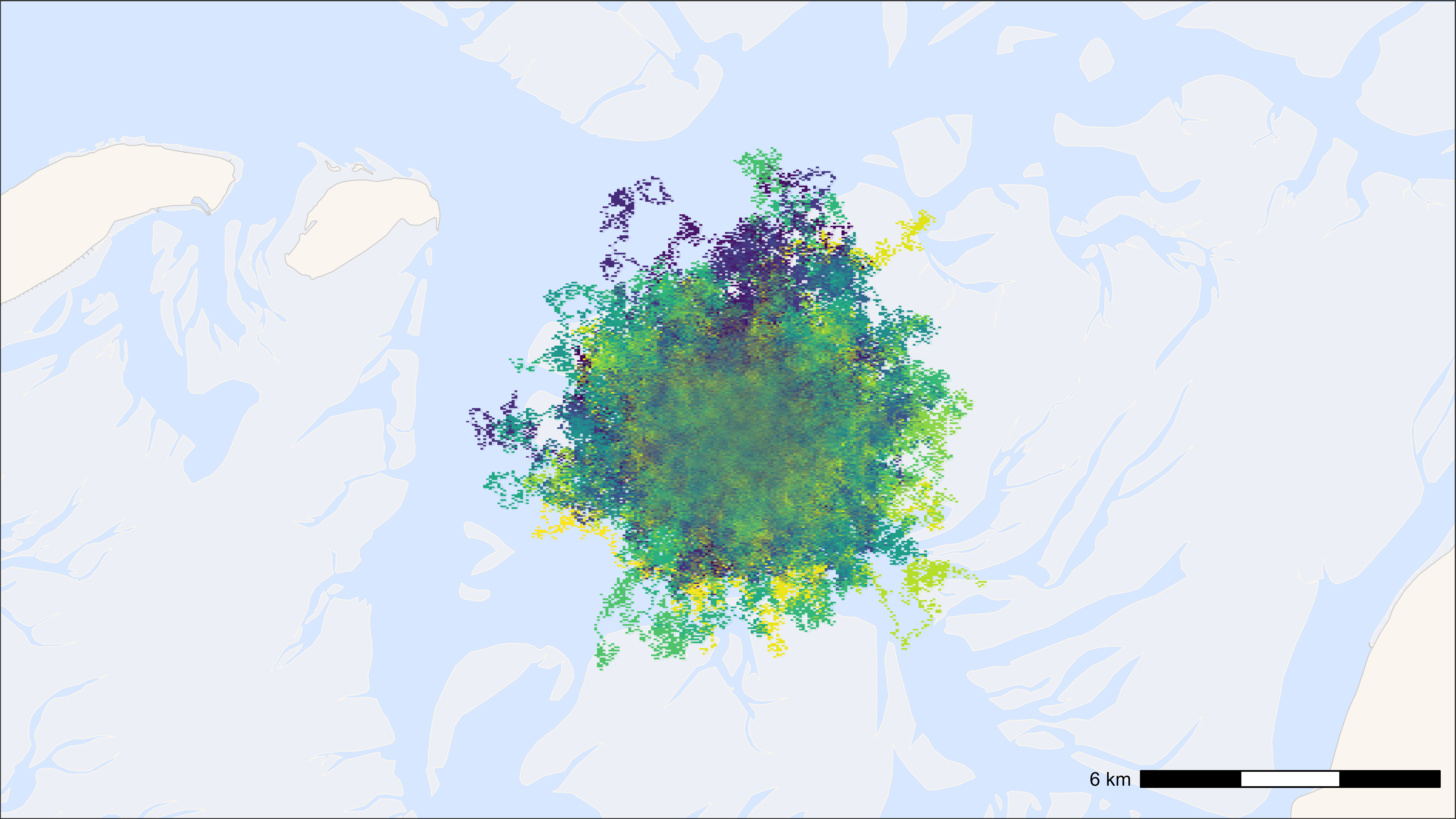 ggplot2 with points as geom_scattermore() and tracks