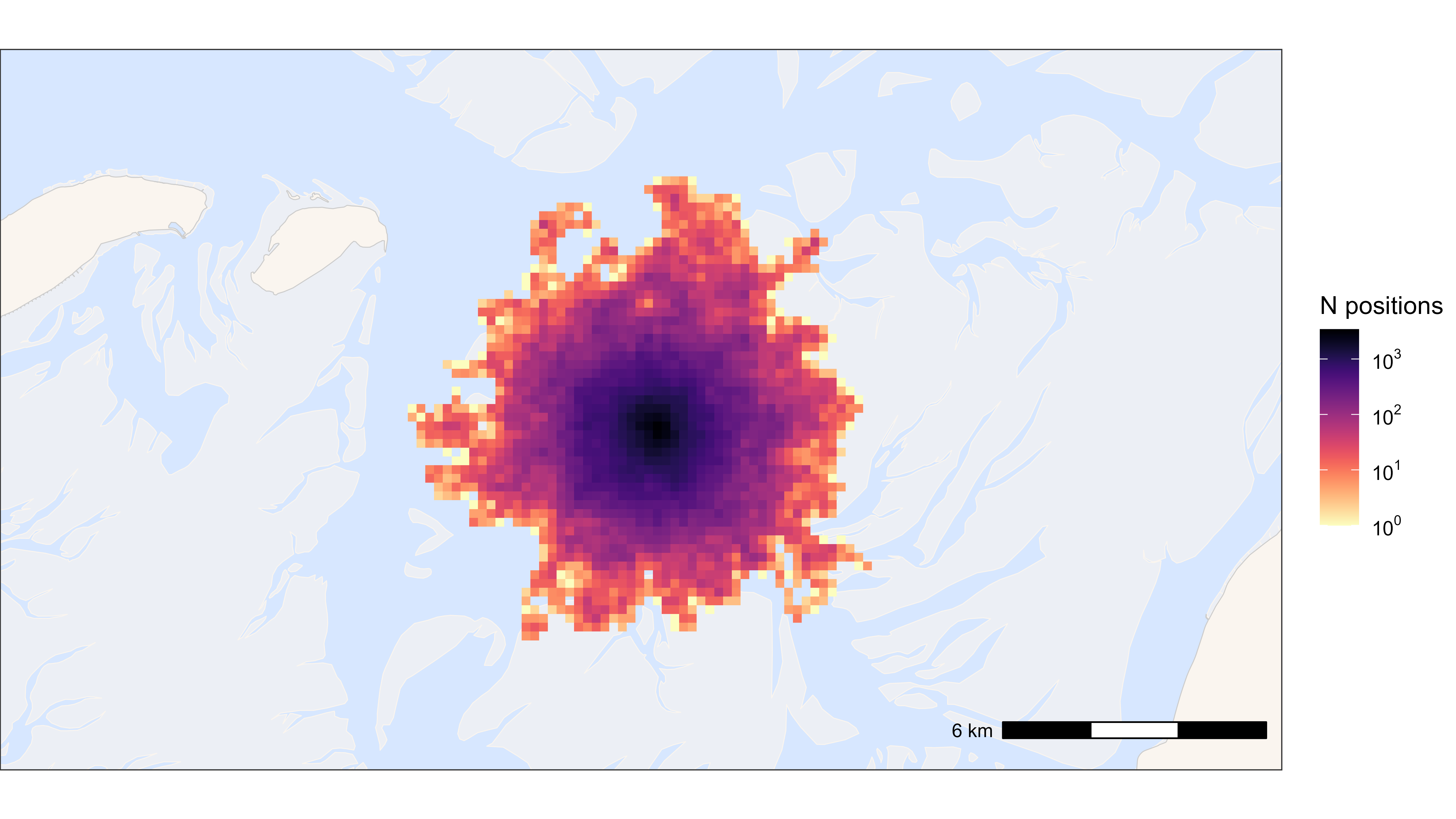 ggplot2 summarized points in heat map